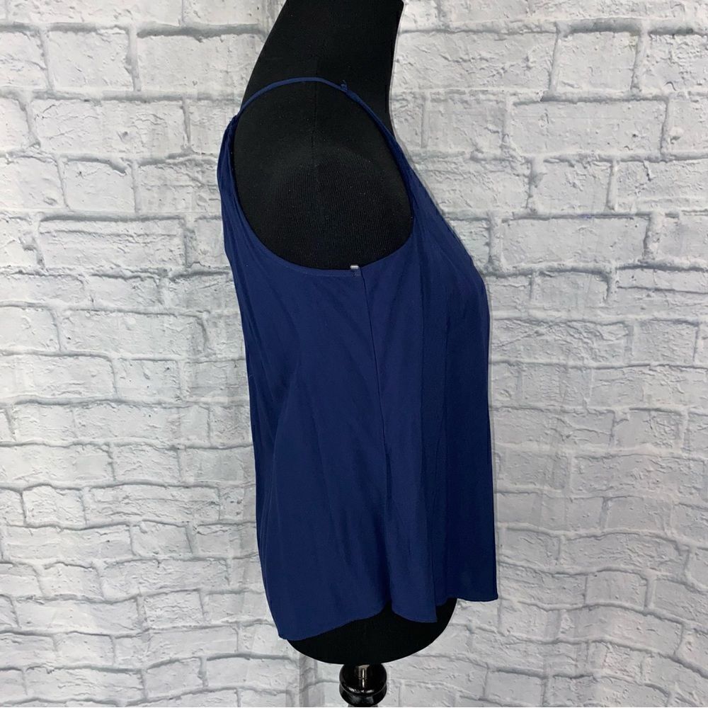 By & By spaghetti strap tank blouse navy blue sz S - Picture 5 of 10